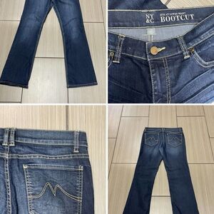NY&C bootcut jeans sit at lower waist denim womens sz 8P mid rise stretch denim